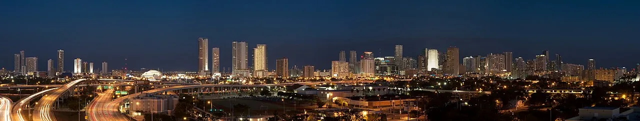 Downtown Miami skyline — Hard Rock Stadium hosts World Cup 2026 in Miami Gardens