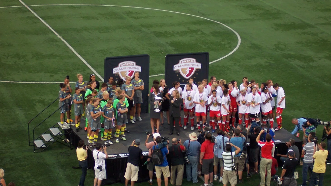 Women's Professional Soccer - 2011 Championship - trophy presentation.jpg