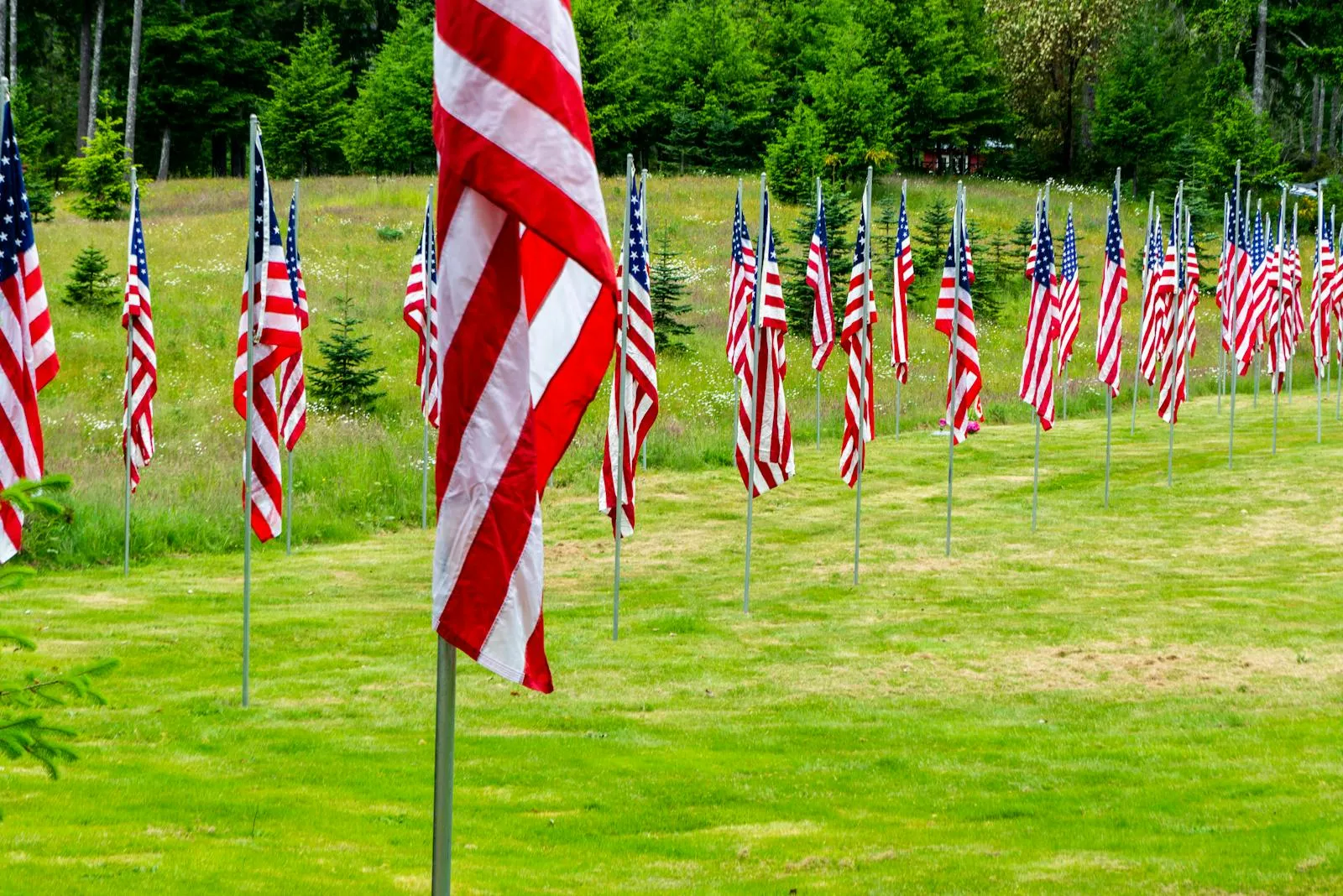 United States fans waving Stars and Stripes flags before a USMNT World Cup 2026 match