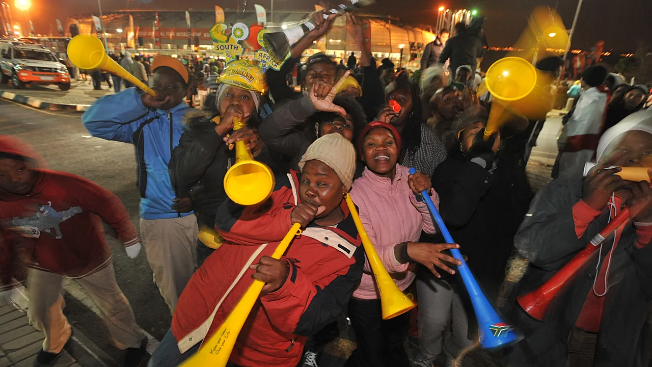 Fans outside Orlando Stadium before FIFA World Cup Kick-Off Celebration Concert 2010-06-10.jpg