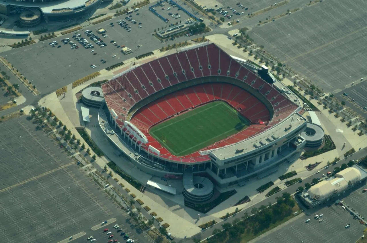 Arrowhead Stadium at night — Kansas City hosts the Argentina vs Algeria opener of World Cup 2026 Group J on June 16